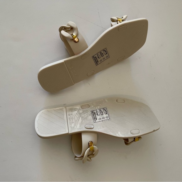 Beige Braided Design Jelly Open-toe Sandals - Picture 5 of 5